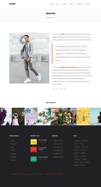 stuff mini website template desktop screenshot