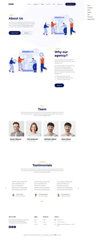 echo mini website template desktop screenshot