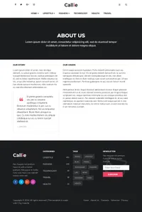 callie mini website template desktop screenshot