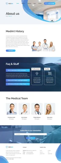 medart mini website template desktop screenshot