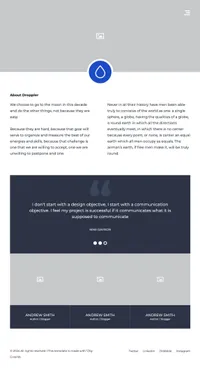 droppler mini website template desktop screenshot