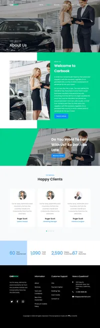 carbook mini website template desktop screenshot