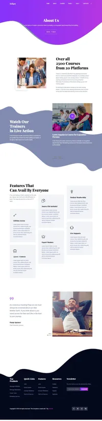eclipse mini website template desktop screenshot