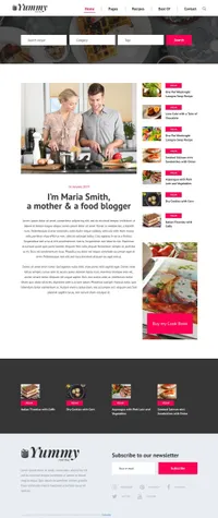 yummy-2 mini website template desktop screenshot