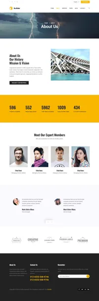 builder mini website template desktop screenshot