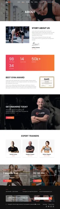 gutim mini website template desktop screenshot