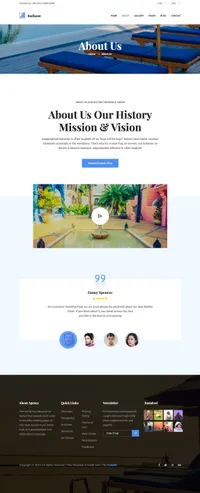 radisson mini website template desktop screenshot