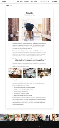 nikki mini website template desktop screenshot