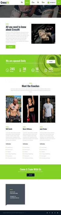 crossfit-2 mini website template desktop screenshot
