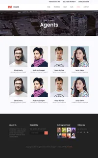 holmes mini website template desktop screenshot