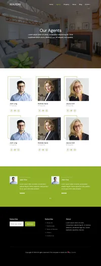 realtors mini website template desktop screenshot