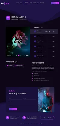 hnband mini website template desktop screenshot