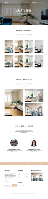 apart mini website template desktop screenshot