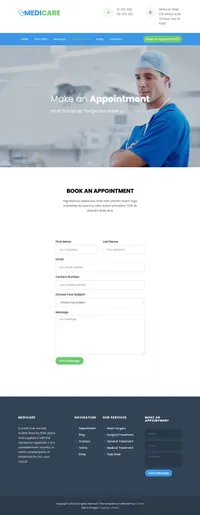 medicare mini website template desktop screenshot