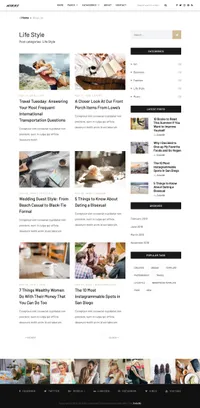 nikki mini website template desktop screenshot