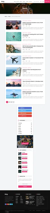 mag mini website template desktop screenshot