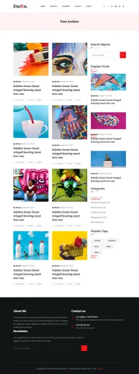 daren mini website template desktop screenshot