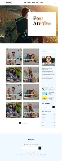 fantasy mini website template desktop screenshot