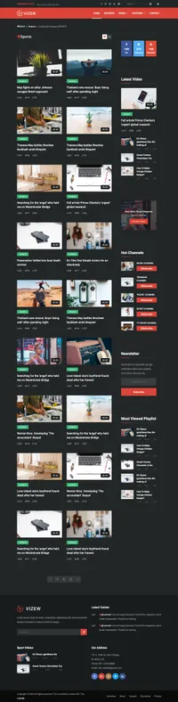 vizew mini website template desktop screenshot