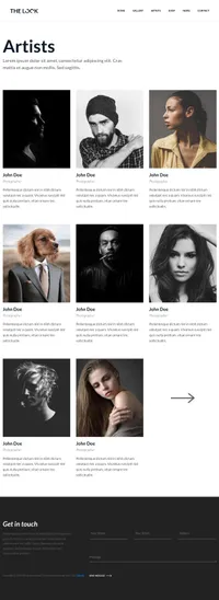 thelook mini website template desktop screenshot