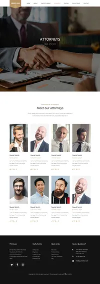 primelaw mini website template desktop screenshot