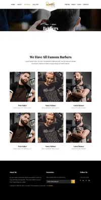 barcut mini website template desktop screenshot