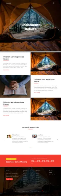 faithful mini website template desktop screenshot