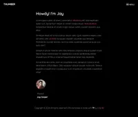 thumber mini website template desktop screenshot