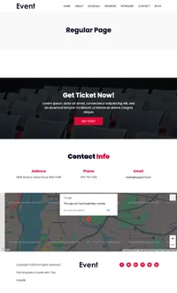 event mini website template desktop screenshot