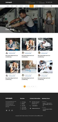 autorepair mini website template desktop screenshot