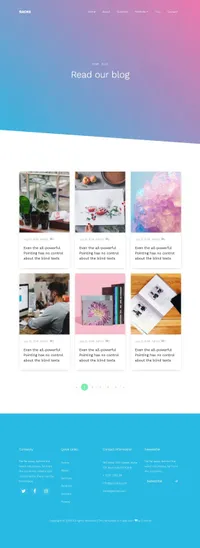 racks mini website template desktop screenshot