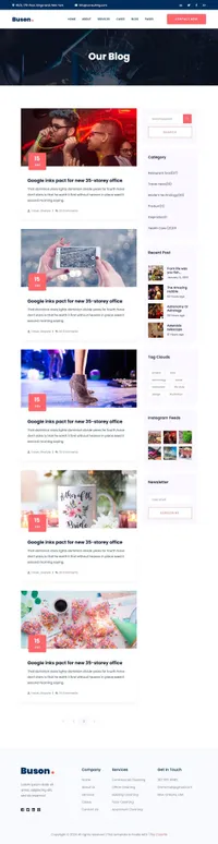 buson mini website template desktop screenshot