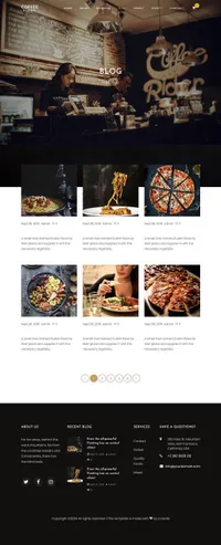 coffee-blend mini website template desktop screenshot