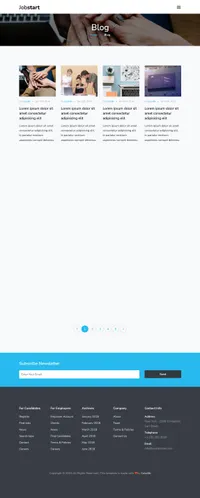 jobstart mini website template desktop screenshot