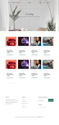 ideal mini website template desktop screenshot