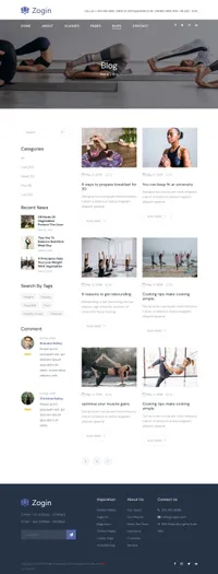 zogin mini website template desktop screenshot