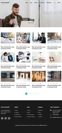virtualassistant mini website template desktop screenshot