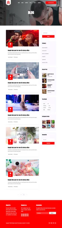 fitfloss mini website template desktop screenshot