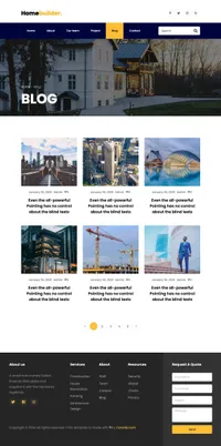 homebuilder mini website template desktop screenshot