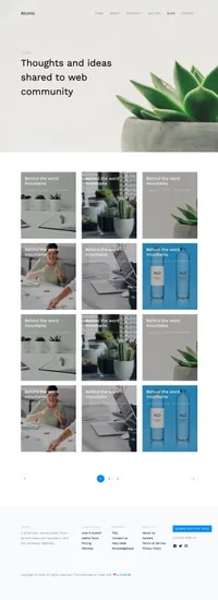 atomic mini website template desktop screenshot