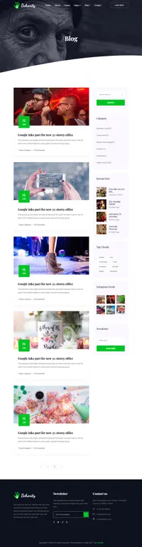 bcharity mini website template desktop screenshot