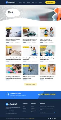 cleaning mini website template desktop screenshot