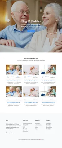 elderly mini website template desktop screenshot