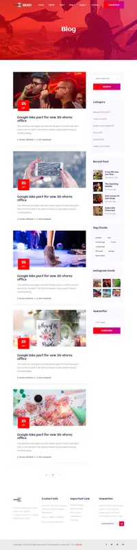 beko mini website template desktop screenshot