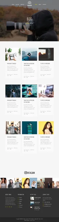 imahe mini website template desktop screenshot
