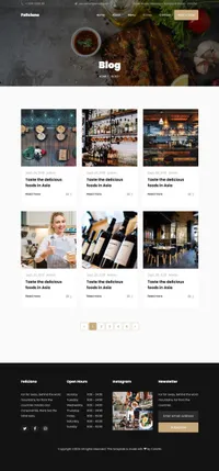 feliciano mini website template desktop screenshot