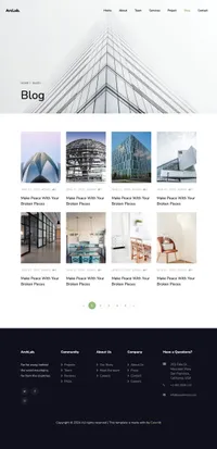 archlab mini website template desktop screenshot