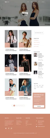 topmodel mini website template desktop screenshot