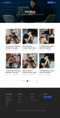 careers mini website template desktop screenshot