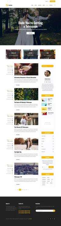 builder mini website template desktop screenshot